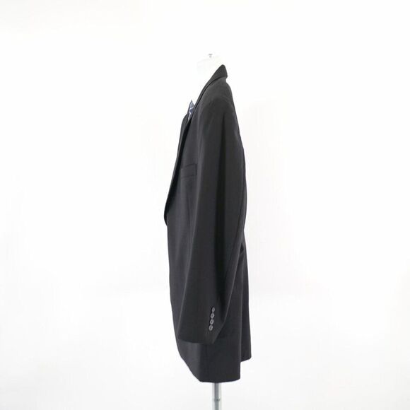 Jos A Bank Worsted Wool Black 2 Button Blazer 44L Tagged 46R - Picture 5 of 13